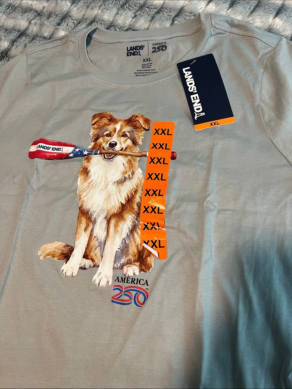 BNWT Lands' End Women’s Americana tshirt 100% Cotton XXL America 250